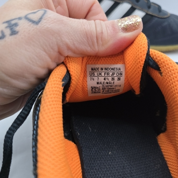 Adidas | Super Sala navy leather sporty Blokecore soccer sneakers | WMS 9 - Picture 6 of 12